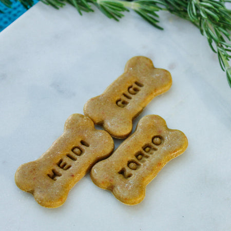 Personalised bone shaped biscuits